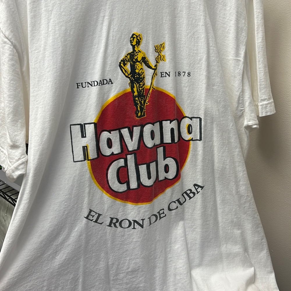 White Unisex XL Havana Club El Ron De Cuba T-shirt